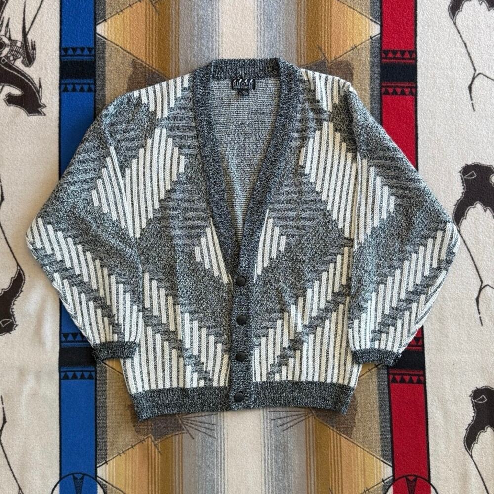 Vintage 90s Men’s Nuovo Cardigan Knit Sweater Size XL Grunge Kurt Cobain